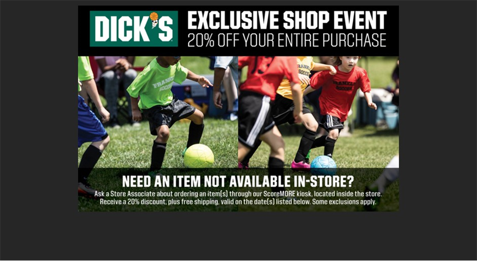 Save at Dick's Sporting Goods (3/22 to 3/24)